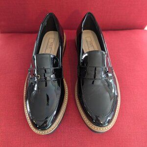 M&S(Marks & Spencer)Collection Patent VEGAN Leather loafers, Size 39 1/2, W 9M